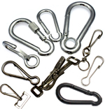 Karabinerhaken + Haken aus Stahl