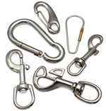 Karabinerhaken aus Edelstahl