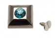 10er Pack Ziernieten Pyramidennieten Strass Blau 15mm #5554