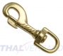 Karabinerhaken Messing 14 x 80mm mit Rundwirbel