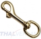 Karabinerhaken Messing 16 x 83mm mit Rundwirbel