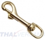 Karabinerhaken Messing 11 x 78mm mit Rundwirbel