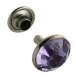 100er Pack Ziernieten Strassnieten Chatonnieten 7mm Lila Strass