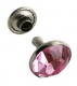 10er Pack Ziernieten Strassnieten Chatonnieten 6mm Rosa Strass