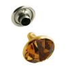 10er Pack Strassnieten Chatonnieten 7mm Bernstein Gold