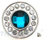 10er Pack Strass Concho Blau rund 35mm Concha Conchos Conchas