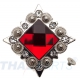 10er Pack Strass Concho Rot eckig 35mm Concha Conchos Conchas