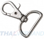 250er Pack Karabinerhaken 25 x 44mm mit geradem Wirbel Silbern