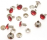 100er Pack Strassnieten Chatonnieten 6mm Rot SYSTEM B