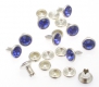 100er Pack Strassnieten Chatonnieten 7mm Royal Blau SYSTEM B