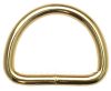 10er Pack D-Ringe 30 x 22 x 3,8mm Stahl, Gold vermessingt