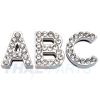10er Pack Strassbuchstabe - W - zum Aufschieben - 21mm - Strass