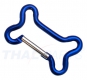 10er Pack Aluminium Karabinerhaken  Knochen 63mm Blau eloxiert