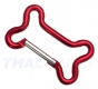 10er Pack Aluminium Karabinerhaken  Knochen 63mm Rot eloxiert