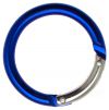 10er Pack Rund Karabiner Aluminium 38mm x 4,5mm Blau