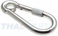 10er Pack Feuerwehr Karabinerhaken 100 x 10mm Kausche + Schraube