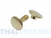 100er Pack Doppel Hohlnieten 6x6mm Unten zu Gold - vermessingt