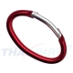 10er Pack Aluminium Karabinerhaken Oval 75 x 7mm Rot eloxiert