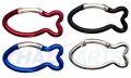 Sortiment Aluminium Karabinerhaken 48 teilig 4 Farben Fisch 62mm eloxiert