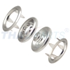 100er Pack Druckkn�pfe offen Zackenring 7,5mm Messing rostfrei vernickelt