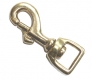 Karabinerhaken Messing 16 x 73mm mit geradem Wirbel