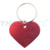 10er Pack Hundemarken Rohlinge Herz 38x33mm Aluminium rot eloxiert