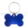 10er Pack Hundemarken Rohlinge Knochen 40x27mm Aluminium blau eloxiert