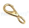 Karabinerhaken mit festem Auge 16mm Messing