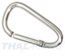 10er Pack Aluminium Karabinerhaken 75mm x 7mm Silbern eloxiert