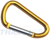 50er Pack Aluminium Karabinerhaken 46mm x 4mm Gold Karabiner