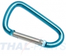 50er Pack Aluminium Karabinerhaken 46mm x 4mm T�rkis Karabiner