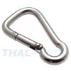 10er Pack Karabinerhaken asymmetrisch 60 x 6mm Edelstahl V4A