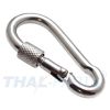 Feuerwehr Karabinerhaken 100mm x 10mm mit Schraube Edelstahl V4A