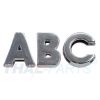 Buchstabe Chrom Silbern - J - zum Aufschieben #SL005 14mm