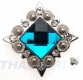 Strass Concho Blau eckig 35mm Concha Conchos Conchas