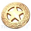 Concho #007 30mm Gold Western Texas Stern Star Conchos Concha Conchas