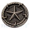 Concho #015 33mm Altsilbern Western Texas Stern Star mit Stacheldraht Conchos