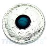 Concho #059 25mm Concho Silber Stein Blau Concha