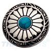 Concho #100 30mm Wild Hearts Concho Silber Stein Blau