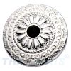 Concho #074 30mm Concho Silber Stein Schwarz Conchos Concha