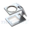 Lupe 10-fach, Linse 15mm, H�he 31 mm, Geh�use aus verchromtem Messing, klappbar