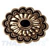 Concho #158 35mm Metal Jumbo Stempel Gold mit Stein Schwarz Conchos Concha