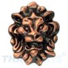 Concho #194 Kleiner L�wenkopf 22mm x 17mm Antik Kupfer Conchos Concha