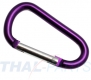 10er Pack Aluminium Karabinerhaken 50mm x 5mm Lila eloxiert