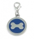 Halsbandanh�nger Bone blau #17 Schmuck Anh�nger Hundemarke 25mm