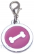 Halsbandanh�nger Bone rosa #18 Schmuck Anh�nger Hundemarke 25mm